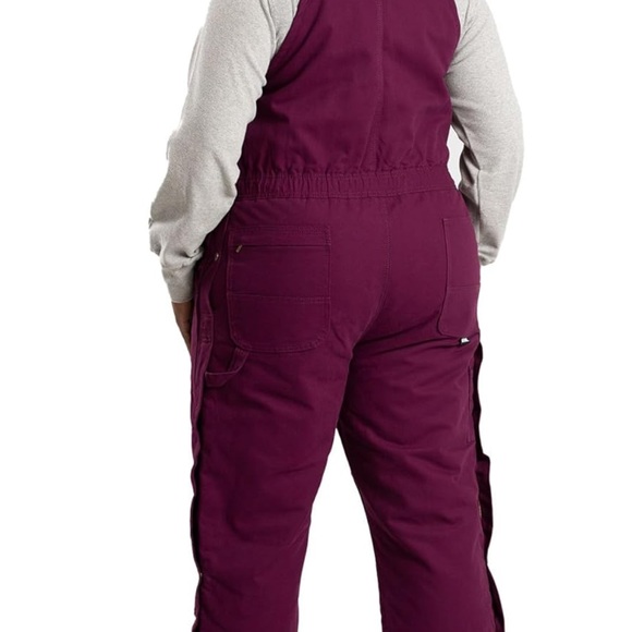 Womens Berne Softstone Duck Insulated Overall Bibs - Picture 3 of 7